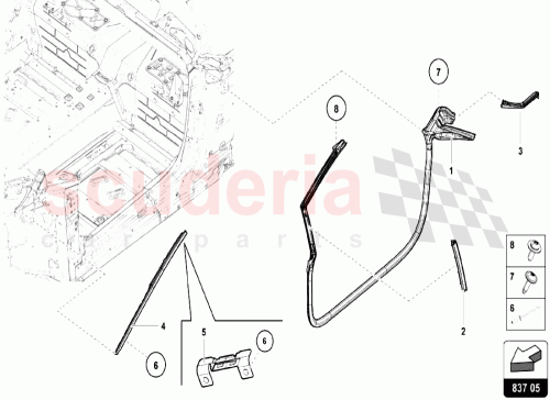 Part Diagram for Lamborghini 4T0837440B