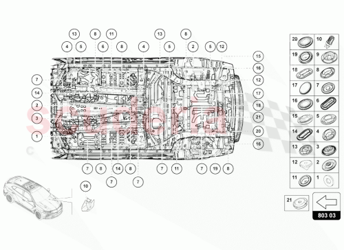 Part Diagram for Lamborghini 7L0899183A