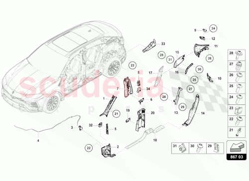 Part Diagram for Lamborghini 4ML867246DFT8