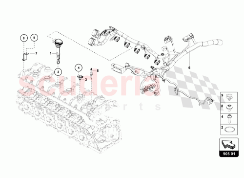 Part Diagram for Lamborghini 07M905115G