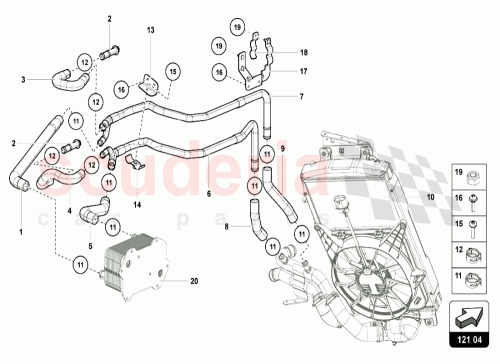 Part Diagram for Lamborghini 07M121131