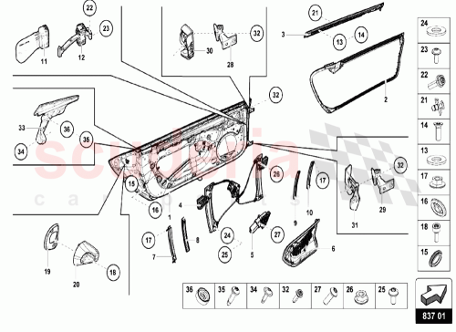 Part Diagram for Lamborghini 4T0837912B