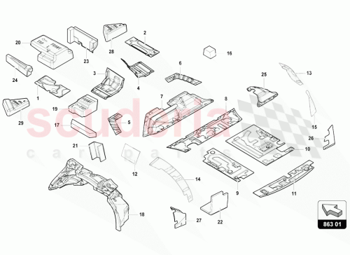 Part Diagram for Lamborghini 4M0864955A