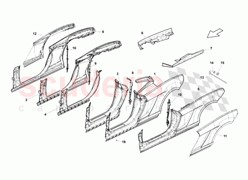 Part Diagram for Lamborghini 408809010B