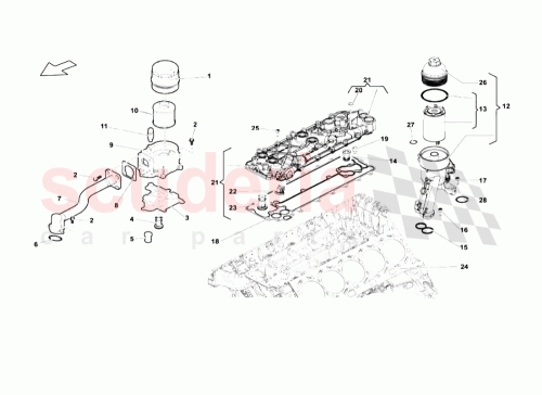 Part Diagram for Lamborghini 07L103704F