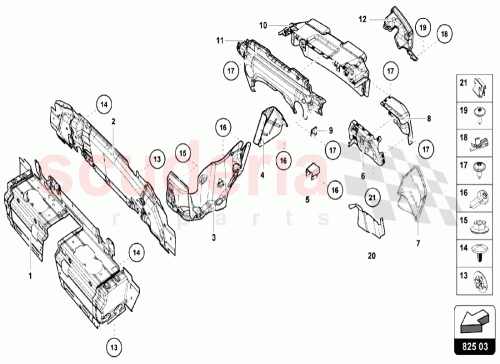 Part Diagram for Lamborghini 4S0825249B