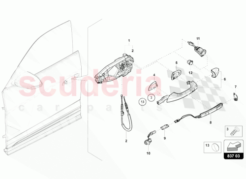 Part Diagram for Lamborghini 4M8837810