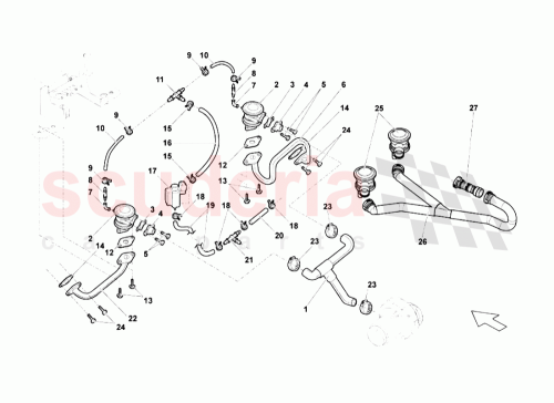 Part Diagram for Lamborghini 07L133580A