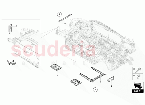 Part Diagram for Lamborghini 4M0801691F