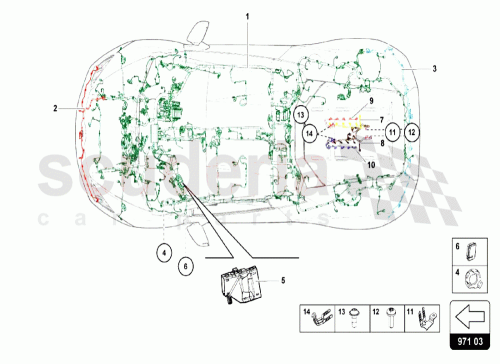 Part Diagram for Lamborghini 4T0971095H