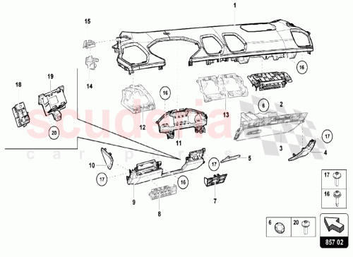 Part Diagram for Lamborghini 4T0857110B