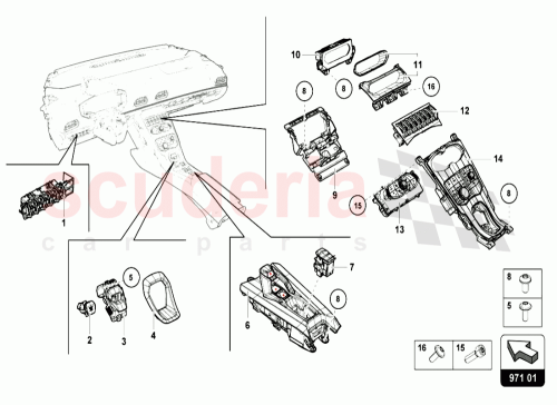 Part Diagram for Lamborghini 4T0820043