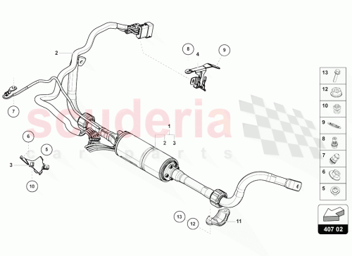 Part Diagram for Lamborghini 4M0407731B
