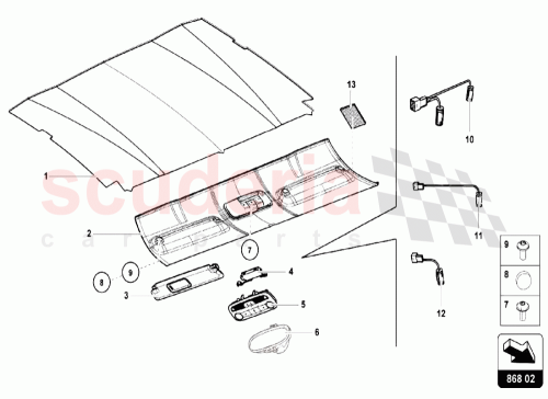 Part Diagram for Lamborghini 4T0867505DJR7