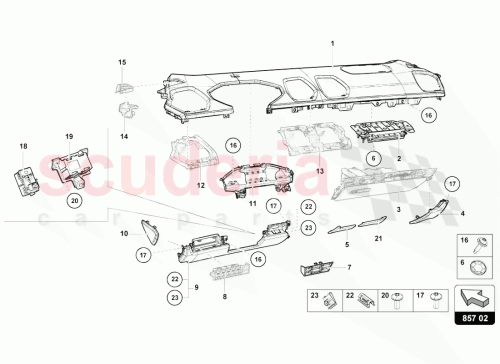 Part Diagram for Lamborghini 4T0857109C