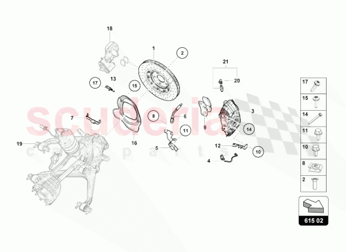 Part Diagram for Lamborghini 4S0611848J