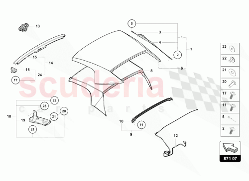 Part Diagram for Lamborghini 4T7898522