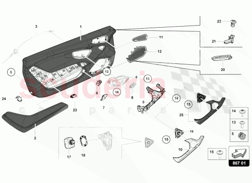 Part Diagram for Lamborghini 4T1867107P
