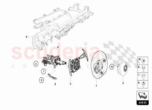 Part Diagram for Lamborghini 4T0419506F