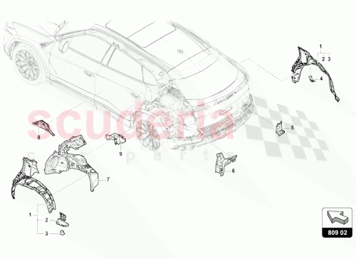 Part Diagram for Lamborghini 4ML809409B