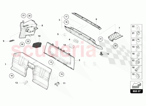 Part Diagram for Lamborghini 4T8867477P