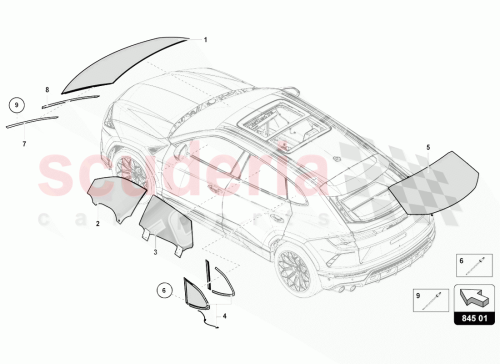 Part Diagram for Lamborghini 4ML845297E