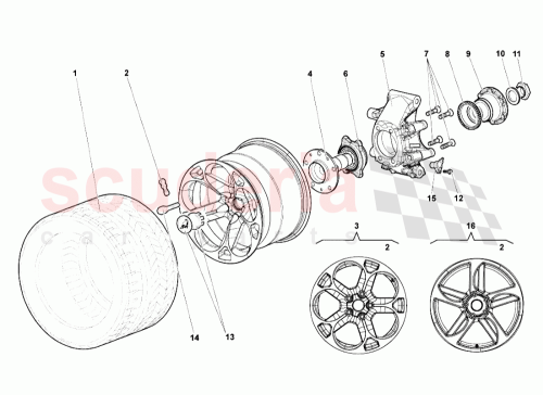 Part Diagram for Lamborghini 4E0407625F