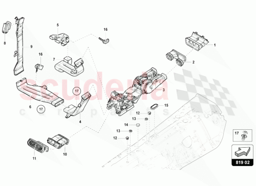 Part Diagram for Lamborghini 4M0857042A