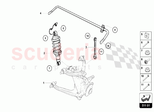 Part Diagram for Lamborghini 4T0512019M