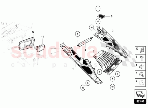 Part Diagram for Lamborghini 8D0805121