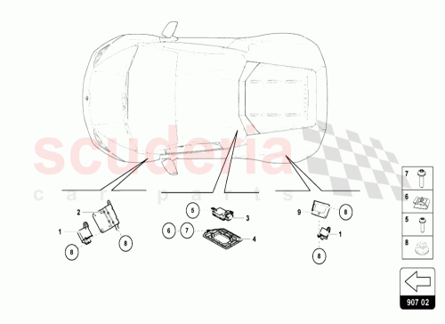 Part Diagram for Lamborghini 4S0810675A