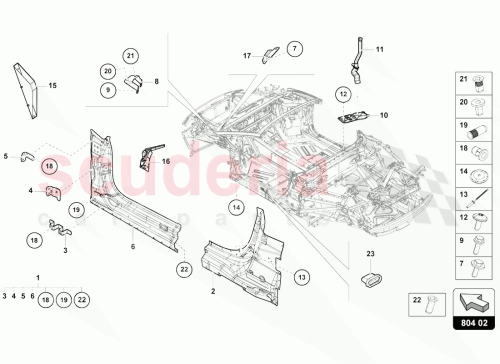 Part Diagram for Lamborghini 4T7810246D