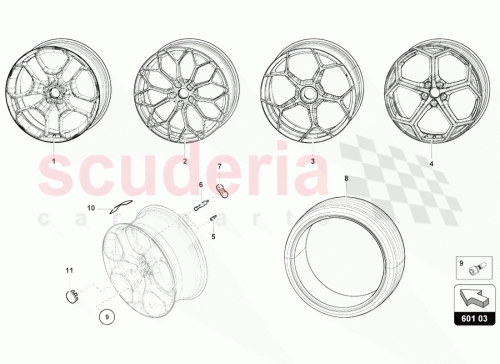 Part Diagram for Lamborghini 4T0601017BF