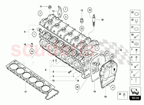 Part Diagram for Lamborghini 07M103448C