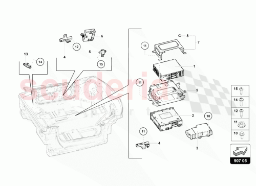Part Diagram for Lamborghini 470035664F