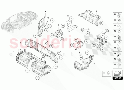 Part Diagram for Lamborghini 4T0825613D