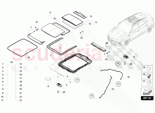 Part Diagram for Lamborghini 4M8877318