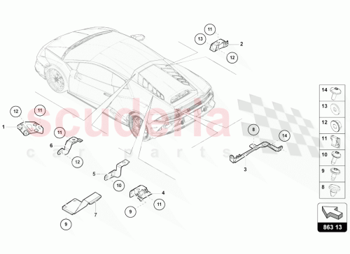 Part Diagram for Lamborghini 4T0813285A