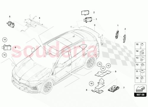 Part Diagram for Lamborghini 4N0907217A