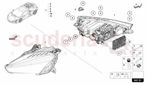 Part Diagram for Lamborghini 47A941035B