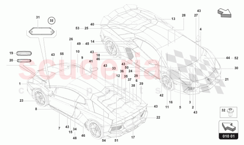 Part Diagram for Lamborghini 470010546BC
