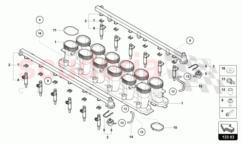 Part Diagram for Lamborghini 07M133681S