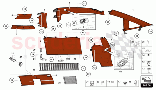 Part Diagram for Lamborghini 476868571AB
