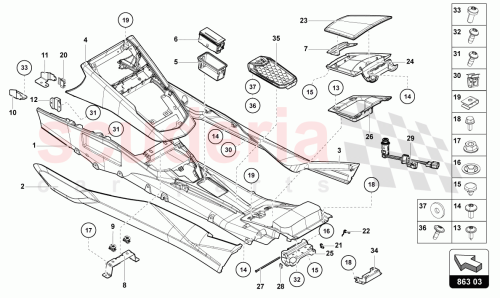Part Diagram for Lamborghini 475863253A