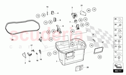 Part Diagram for Lamborghini 475863302B