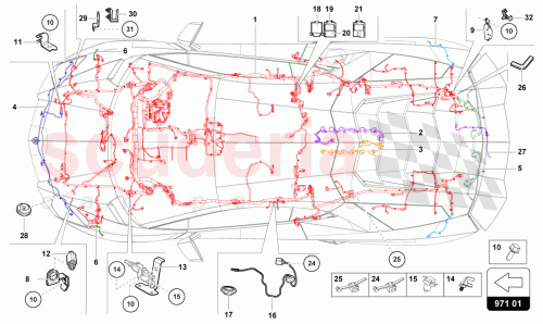 Part Diagram for Lamborghini 475971138DF