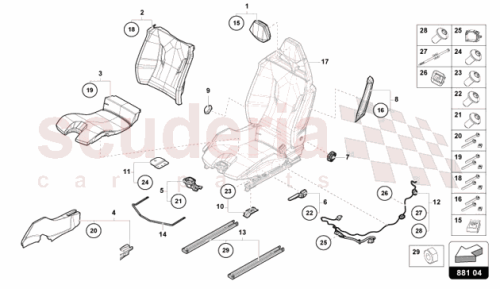 Part Diagram for Lamborghini 47B881086