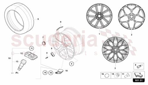 Part Diagram for Lamborghini 95C907255C