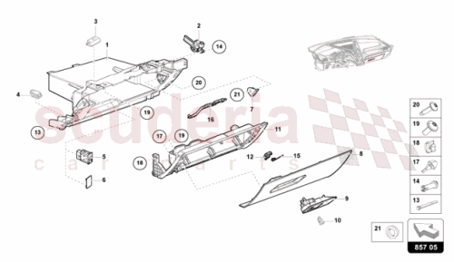 Part Diagram for Lamborghini 47B857955