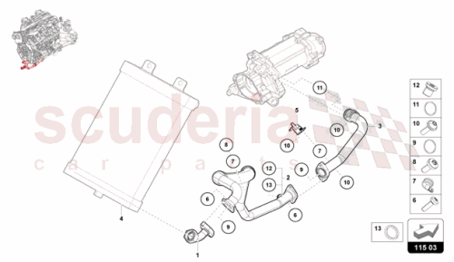 Part Diagram for Lamborghini 47B115573